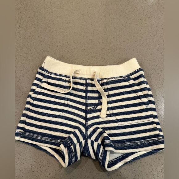 Baby Gap Boys Matching Navy Blue striped set : zip up hoodie & shorts 6-12 month - Picture 7 of 9